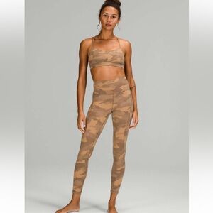 Lululemon High Rise Align Leggings Pockets Heritage 365 Beige Camo Sz 2